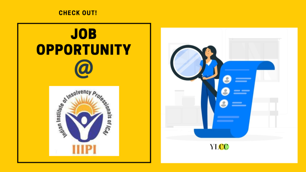 Job Openings in Indian Law Institute